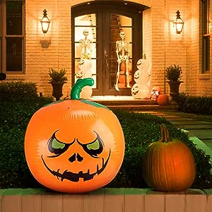 TAROME Halloween Inflatable Pumpkin Scary Haunted House Props Halloween Party Decoration for Indoor Outdoor Yard Lawn Patio Garden Shopping Mall - ghostswithin